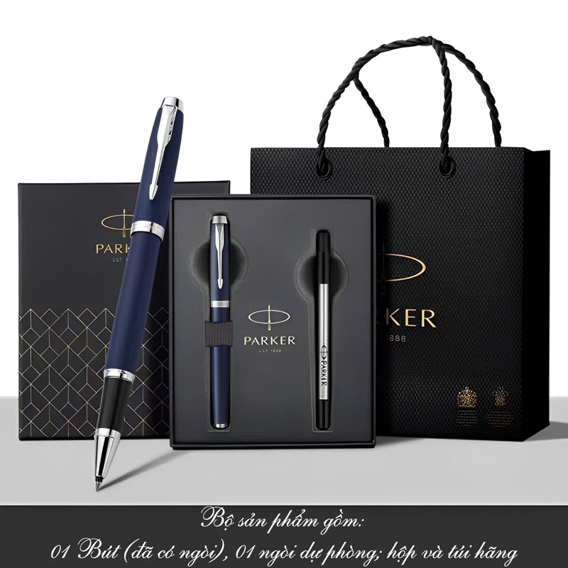 Set bút bi ký Parker IM X M Blue CT TB4 1975577 cao cấp làm quà tặng